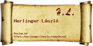 Herlinger László névjegykártya